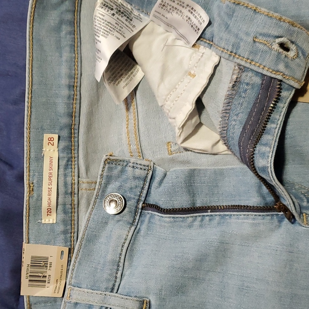 💖 LEVI'S 720 High Rise Super Skinny Ripped Jeans - Picture 14 of 14